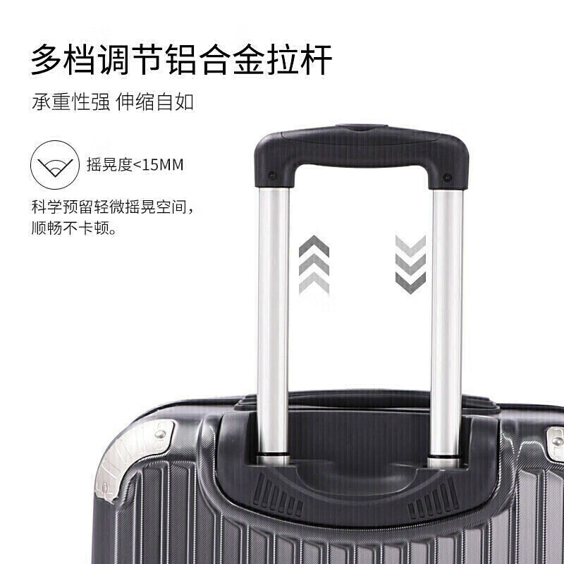Shamit suitcase 16-inch business flight attendant boarding suitcase can be carried on the plane small trolley case PC338TC dark gray