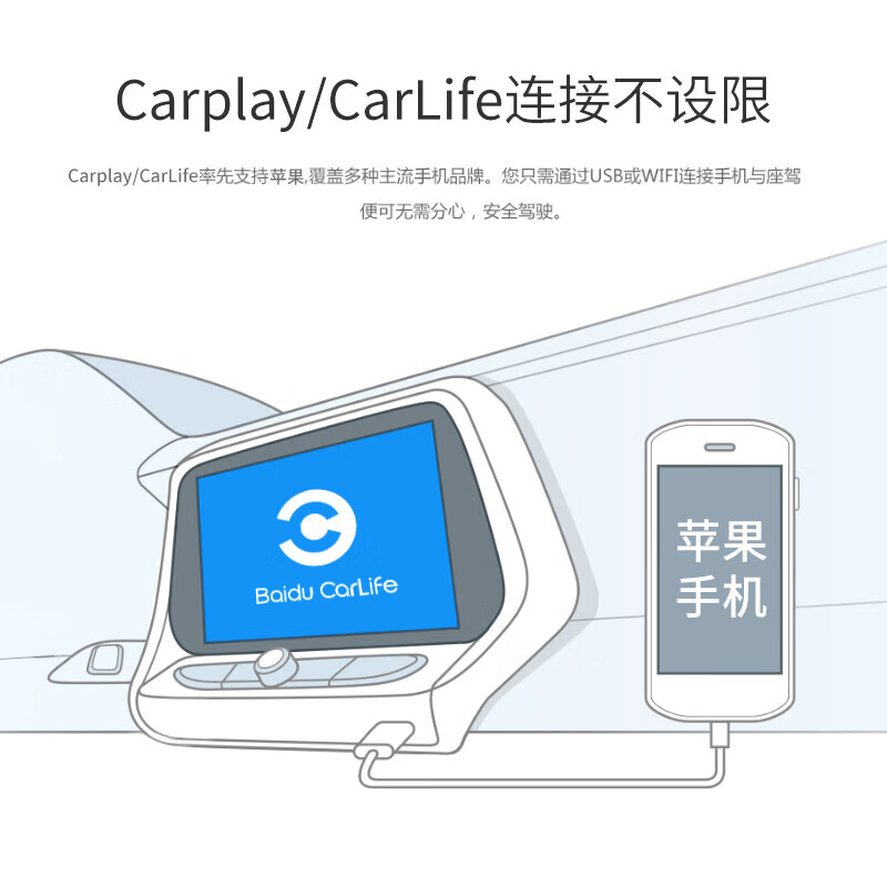 Pinsheng Apple spring data cable car connection carplay suitable for iPhone17/16/15/14/13/12pro mobile phone 11 charging screen navigation Volkswagen x car-machine interconnection USB interface Apple 15/16/17 spring data cable - black 1.2m