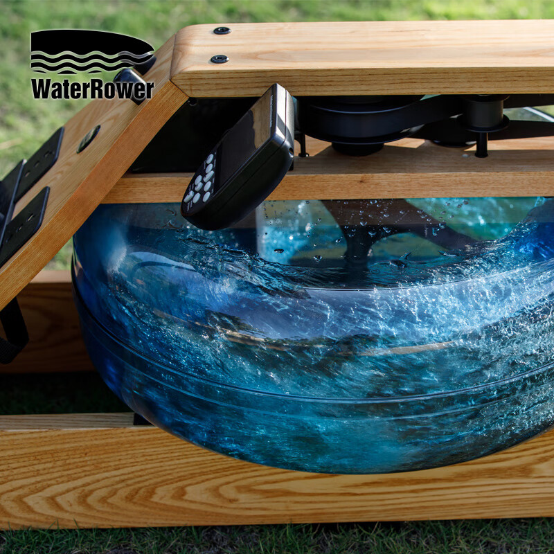 WaterRower imported from the United States, household commercial water resistance rowing machine, solid wood aerobic fitness equipment, ash wood, natural track with engraved LOGO, Jingzhi model