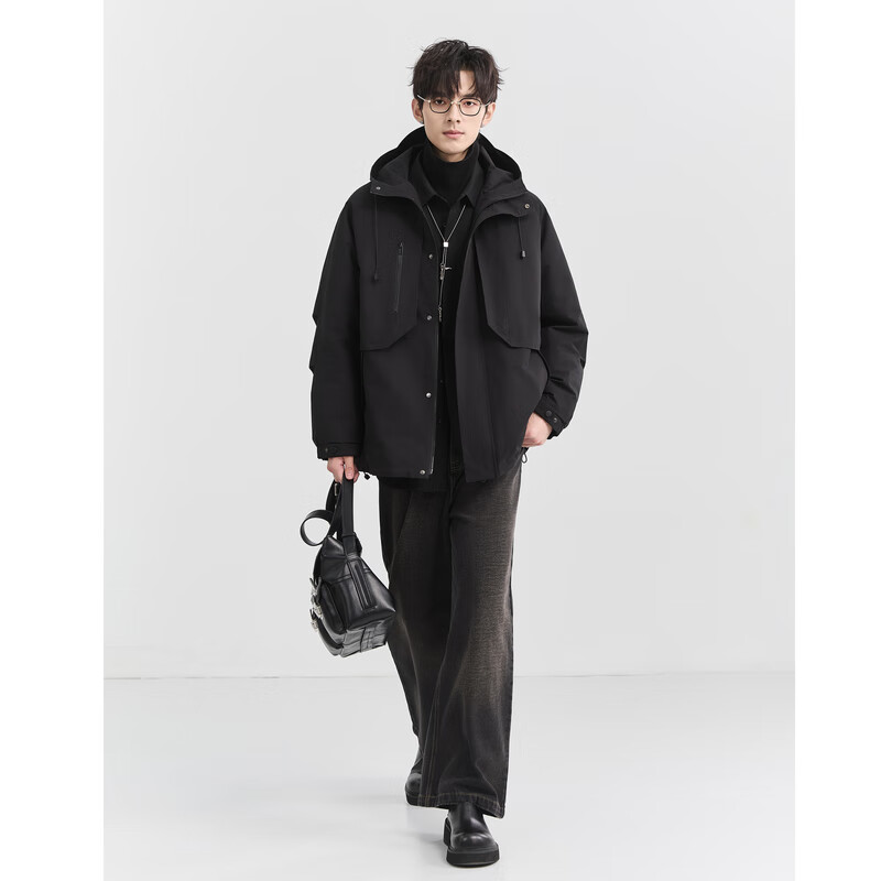 Piaget Zall 2025 Winter Fashion Hooded Down Jacket Men's Korean Style Duck Down Warm Thickened Casual Jacket