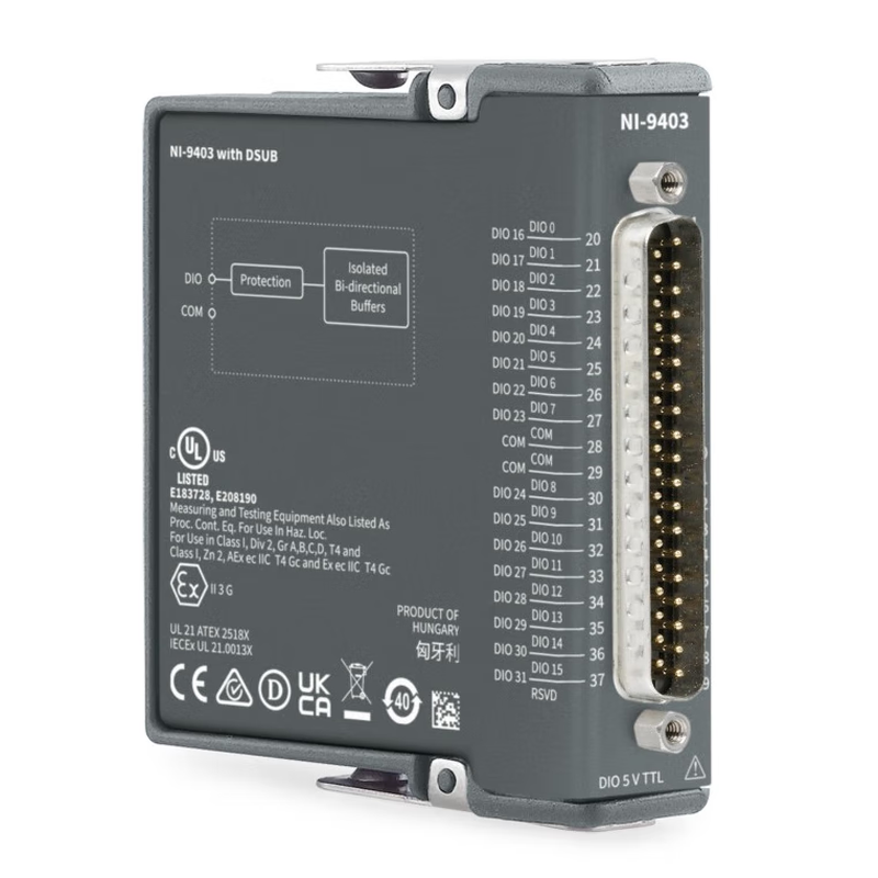 NI 9403 with DSUB 32-Channel 7 US-TTL Digital Input/Output Module Conformally Coated (780179-01) Units