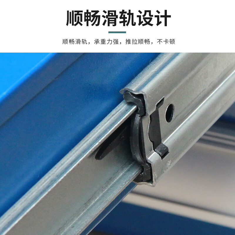 Huizhen heavy-duty workbench workshop fitter bench assembly maintenance table operating table 1.8 meters long side four drawers double hanging plate HV723 can be customized