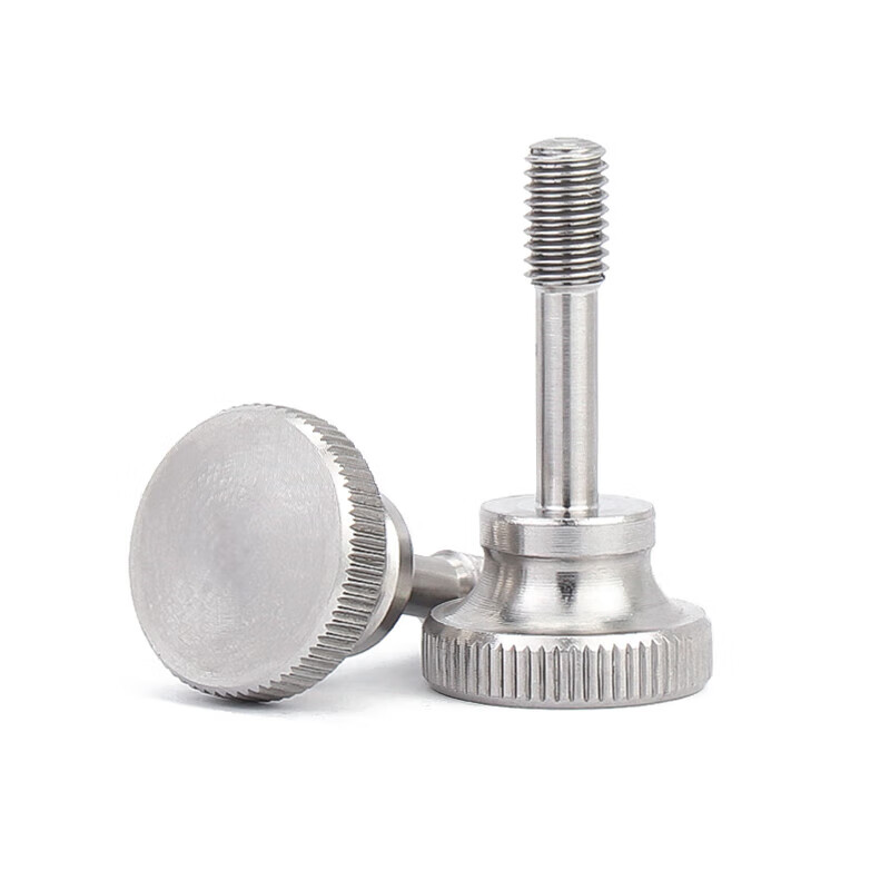 Jinchao 304 stainless steel high-head loose screw knurled GB834 hand-tightened step bolt M3M4M5M6M8 M3*12 (2 pieces)