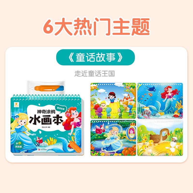 Sunshine Baby Magical Graffiti Water Painting Book Clear Water Painting Repeated Graffiti Book Baby Boys and Girls Kindergarten Dream Garden