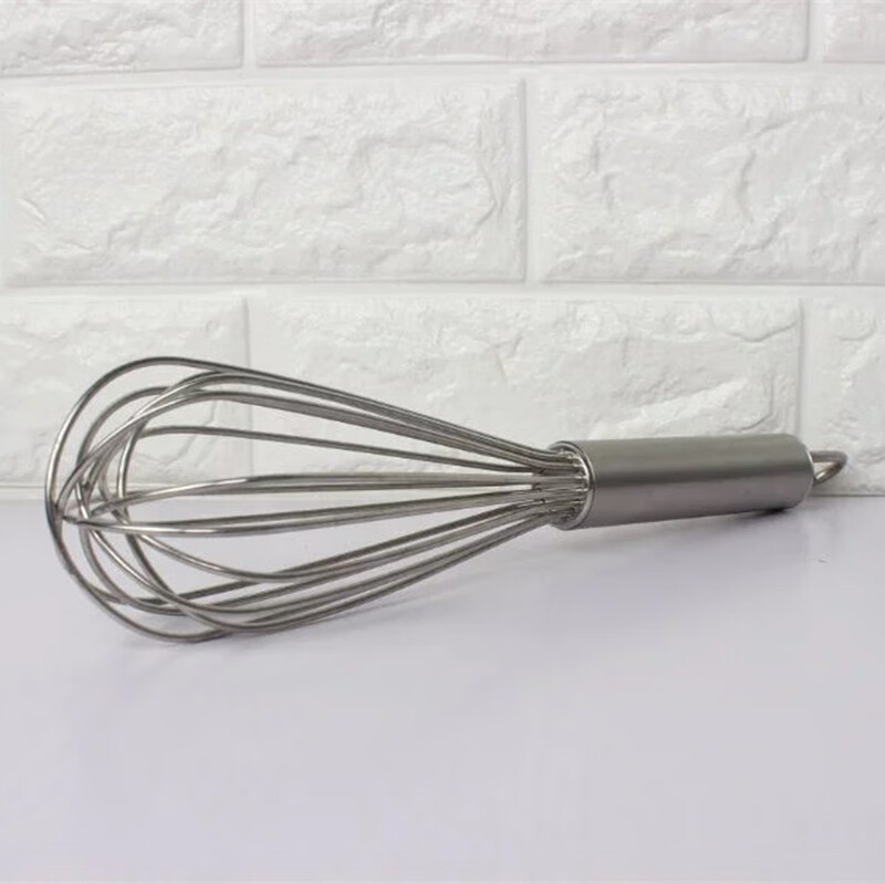 Taixige 304 stainless steel bold commercial manual egg beater baking 16-line egg whipping cream stirring stick large 14 inches total length approximately 35cm in diameter