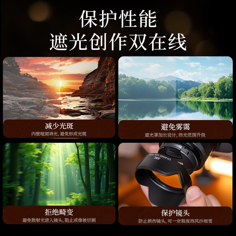 JJC is suitable for Canon RF-S 18-45 hood 49mm lens R10 R50 R100 camera accessories EF-M 15-45 lens m50 second generation m200 m6mark2