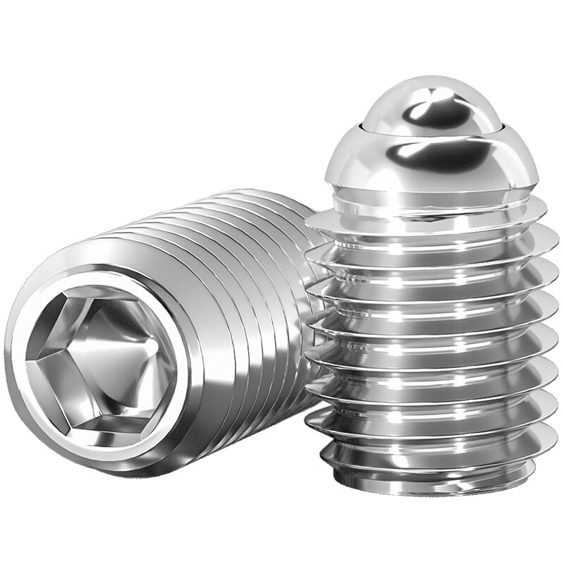 Fengji 304 stainless steel/12.9 grade wave ball screw steel ball tightening spring ball head elastic plunger ball glass positioning bead M4*8 5 pcs 304