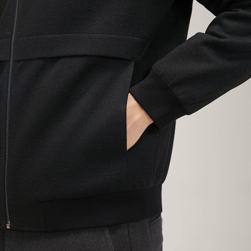 Qipai woolen stand-up collar woolen jacket men's autumn and winter goose down removable liner warm thick coat