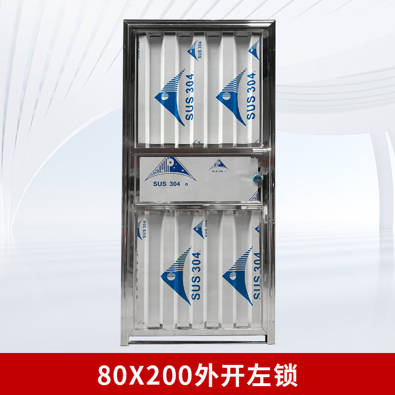 Qilicai Foshan factory direct sales simple stainless steel door rental house, factory dormitory bathroom door 80x200 outward opening left lock