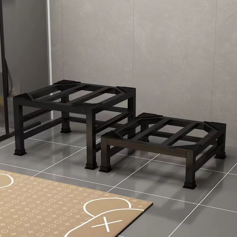 Simple and classic universal washing machine base bracket refrigerator dishwasher plus elevated bracket universal iron storage rack increased shelf black thickened length 45*width 45*height 30 cm