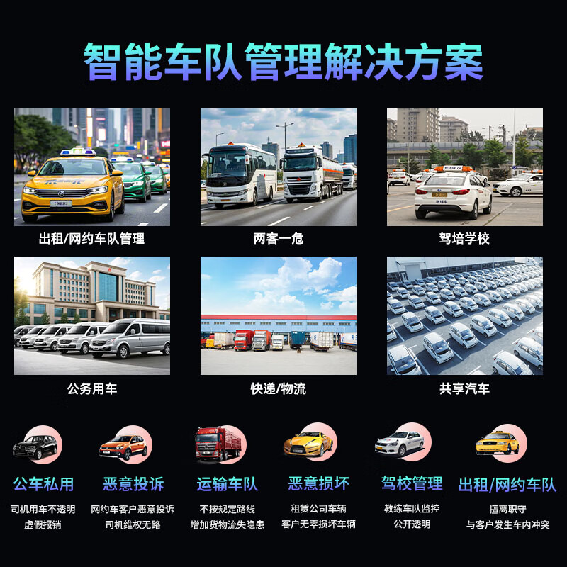 Custer D70A online car-hailing taxi driving school driving recorder inside and outside the car remote monitoring and positioning fleet management