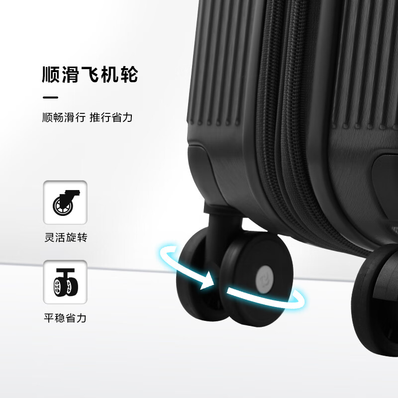 Samsonite suitcase 20-inch trolley case lightweight vertical stripe travel bag NZ2 black checked code box