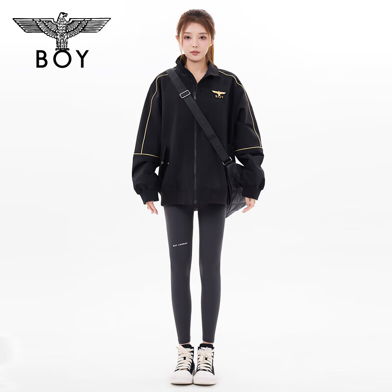BOY LONDON Gold Medal Spring Couple Top Loose Warm Jacket N23901 Black XS