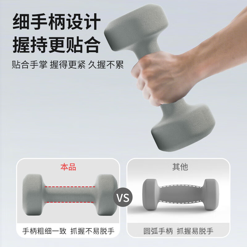 PROIRON plastic-impregnated dumbbell men's fitness home equipment pure iron environmentally friendly and tasteless 5kg*2