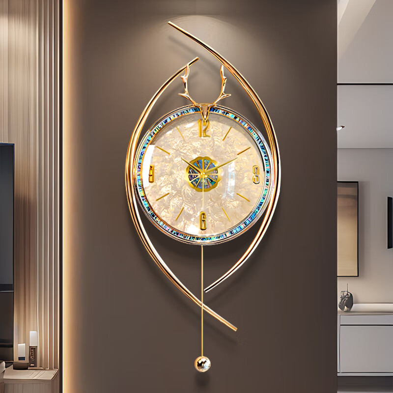 Zunair 2026 new living room creative wall clock home modern simple high-end atmospheric clock wall hanging light luxury high-end sense of blessing and wealth