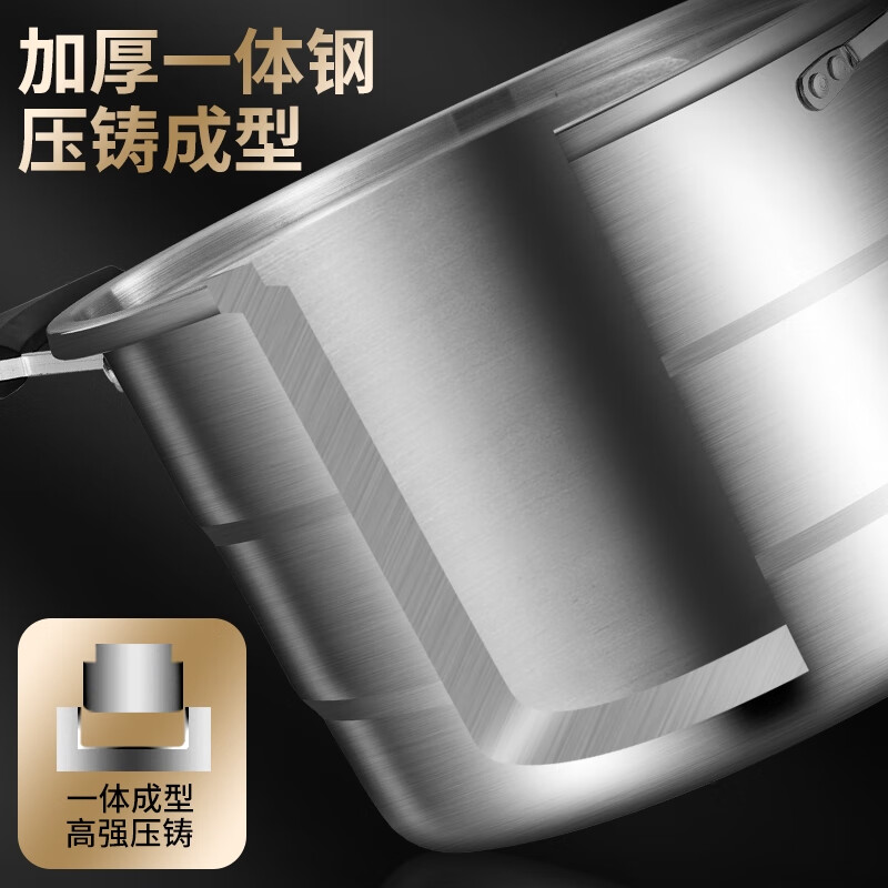 WCZ German 316 stainless steel large steamer food grade thickened steamer large capacity steaming stew pot double three-layer home 316 level 35 cm anti-scalding 35cm