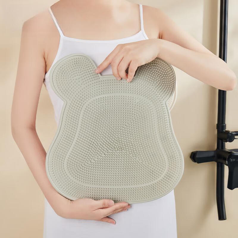 Mingjia Craftsman Rubbing Mud Powerful Bathing Artifact Lazy People Rubbing Their Backs Without Asking for Others Powerful Silicone Massage Pads to Rub Back and Brush Foot Pads Beige Silicone Back Rubbing Pads Bathing and Massage-Comfortable and Durable