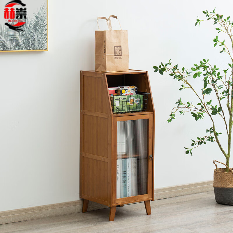 He Chong Nordic kitchen sideboard wine cabinet simple cupboard multi-function storage cabinet household tea cabinet storage living room Nordic single door sideboard