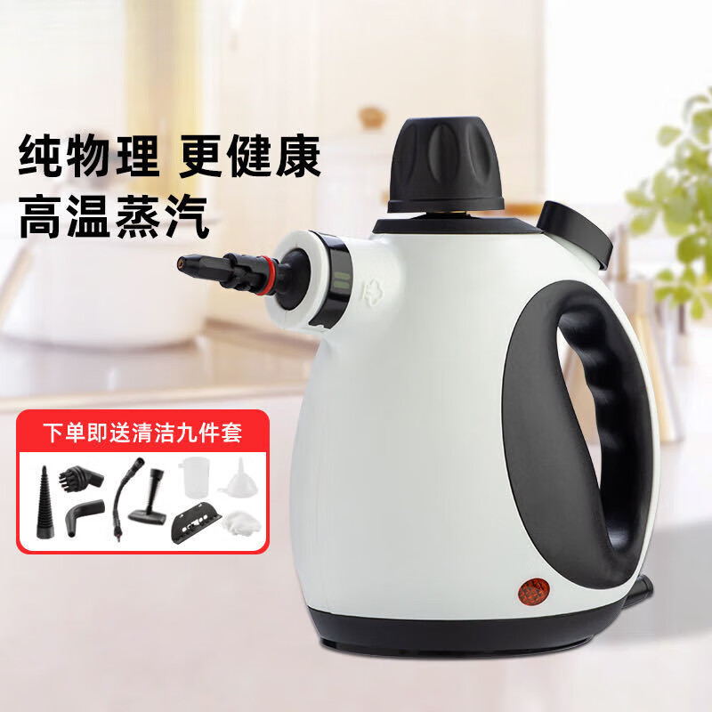 TLXT High Temperature and High Pressure Steam Cleaner Household Small Multi-Function Kitchen Degreasing Disinfection Range Hood Cleaning Machine Upgraded White (350ml)