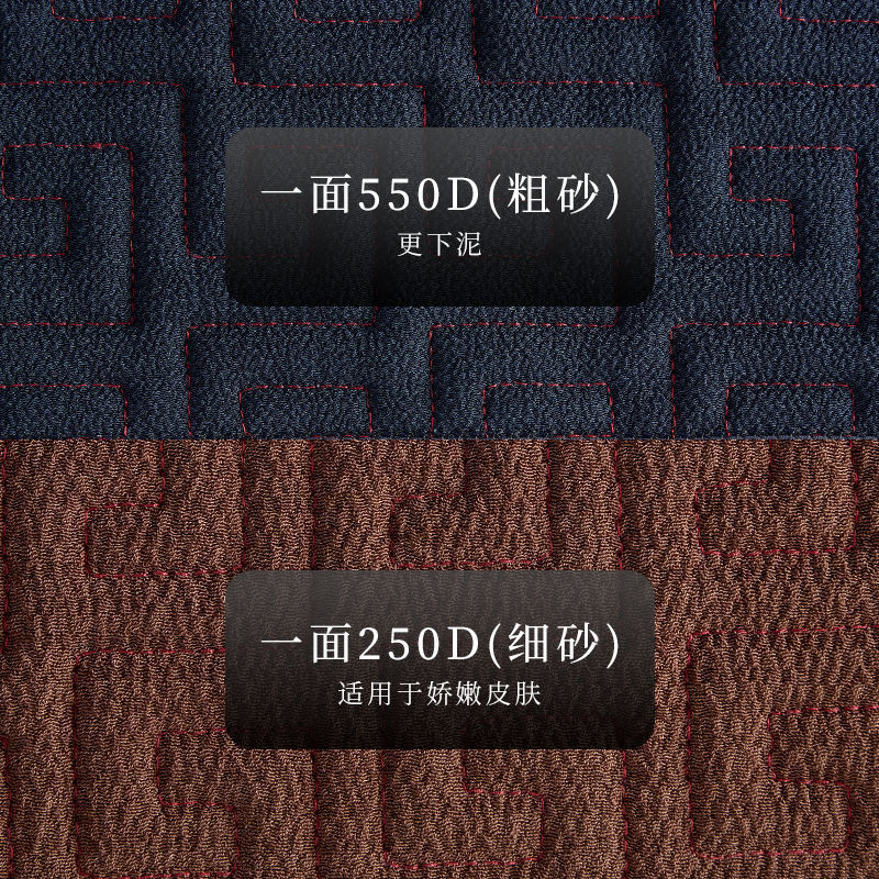 Bath towel, men's special bath towel, strong mud rubbing artifact, household back rub, long strip back bathing gloves, thickened - AB face pull back strip, dark blue