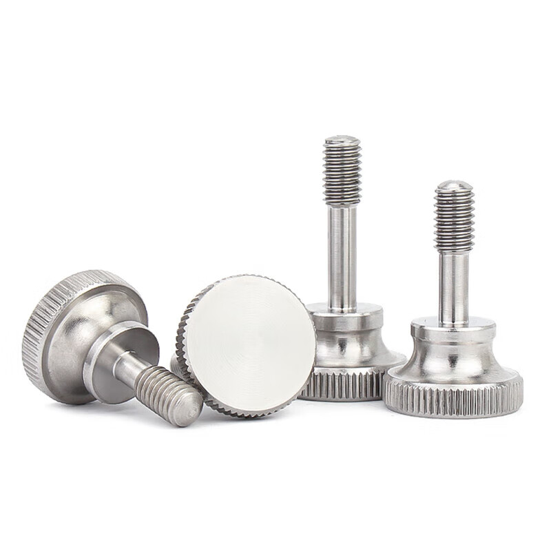 Jinchao 304 stainless steel high-head loose screw knurled GB834 hand-tightened step bolt M3M4M5M6M8 M3*12 (2 pieces)