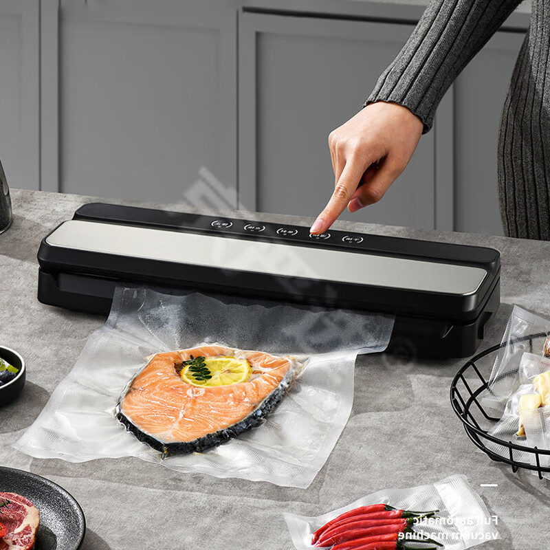 Jingyan vacuum sealing machine household fully automatic vacuum machine wet and dry commercial packaging machine food preservation sealing compression packaging plastic sealing machine 32cm extended sealing large suction no leakage