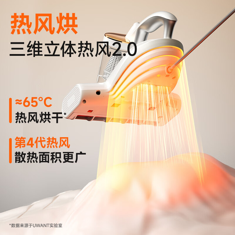 UWANT Youwang Mite Remover Double Cup Dust Collection Household Bed Mite Remover Ultraviolet Ultrasonic Mite Remover Artifact Induction Hot Air Dehumidification Home Appliances Small Electrical Bed Treasure M100 Series