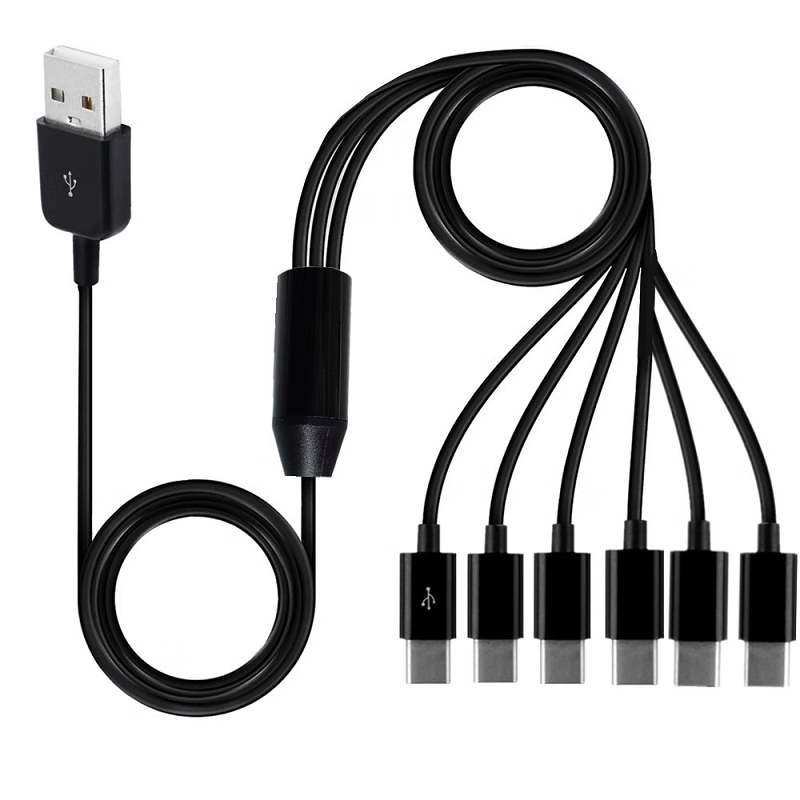 Chengsheng Typec one-to-six charging cable one point six 6 tpyec interface PD fast charging data cable usb-c Android data cable three-in-one multi-head mobile phone suitable for Huawei Xiaomi 1.5m-usb to Type-C one-to-six