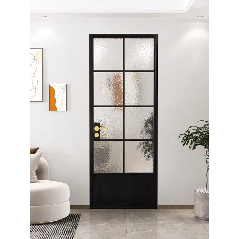 Qinkai French retro old iron door bathroom door glass door minimalist flat door toilet door box door shop door customization style 1 size customization contact customer service