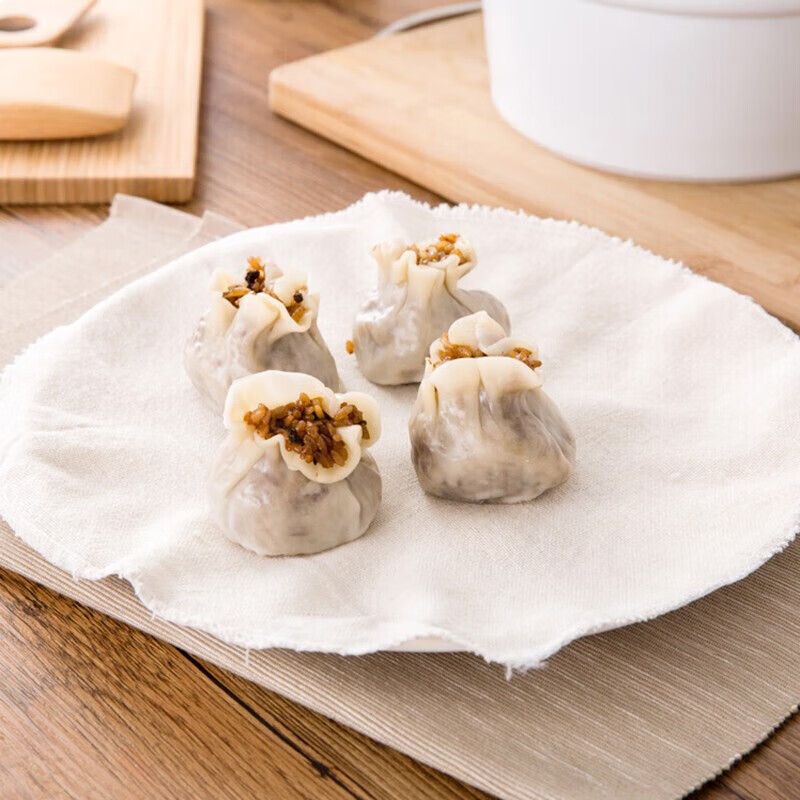 Jimang (JIMANG) steamer cloth steamer mat household non-stick cotton gauze steamed buns bun drawer cloth round steaming cloth 10 pieces 28cm steamer mat 10 pieces durable non-stick pan