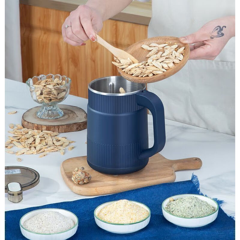 Raf core flour grinder for household use, fully automatic 2024 model, electric small powder, ultra-fine powder, large capacity, grinding and grinding of grains and traditional Chinese medicine, ultra-powerful grinding, ultra-fine, ten-year warranty/free set of replacement blades, household essentials, 500ml large capacity