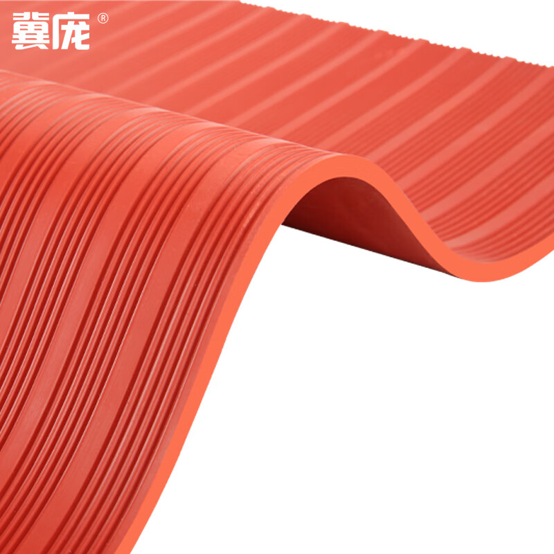 Jipang Insulating Rubber Mat Rubber Mat Rubber Sheet Insulating Mat Carpet 5mm10kv Power Distribution Room Power Distribution Room Computer Room High Voltage Resistance Red and Green Stripes Support Customization Red 1.2m*10m*5mm thick 10kv