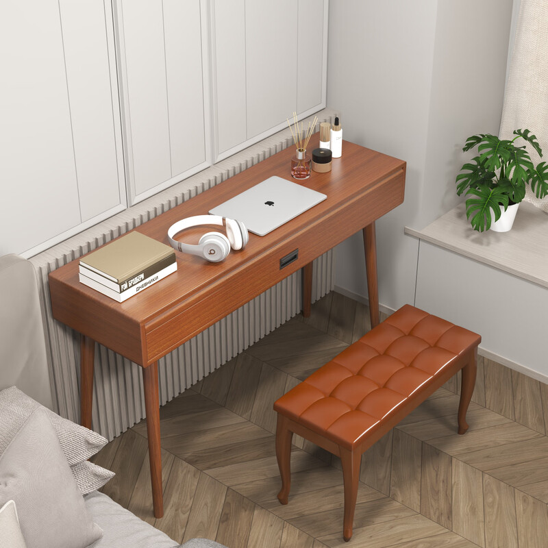 Eric Electric Piano Drawer Desk 88 Key Heavy Hammer Professional Adult Home Children Beginner Kindergarten Teacher Examination Electronic Piano Entry Drawer Desk Brown + Double Stool + Iron Shelf