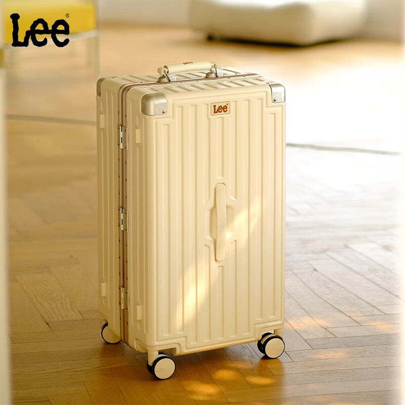 Lee trolley case 26-inch thickened large-capacity suitcase for women 20-inch suitcase 2026 new password boarding case for women and men gun gray PC box 28-inch upgraded version thickened and enlarged
