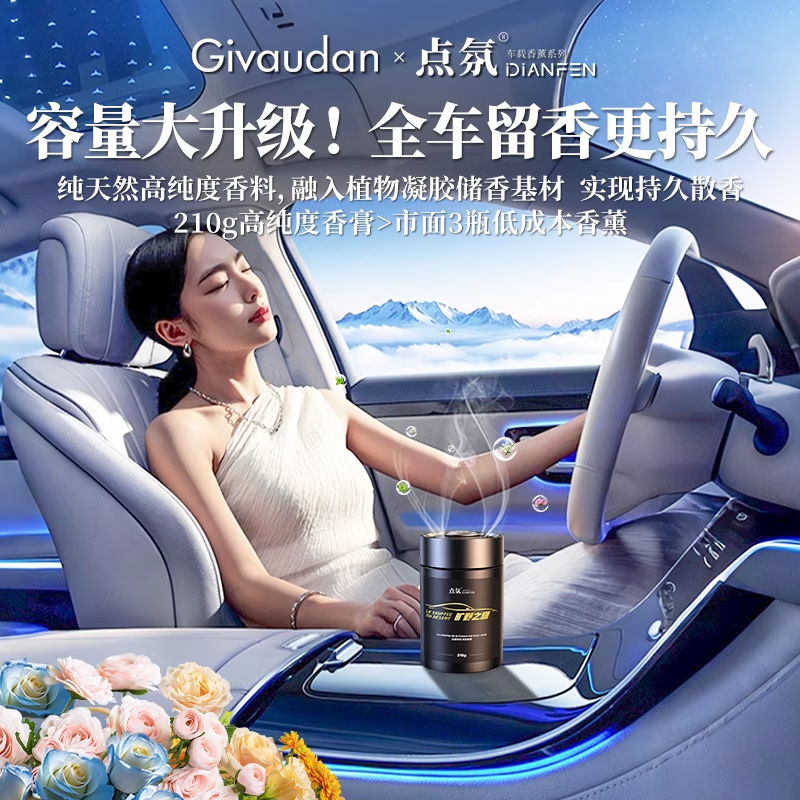 Car aromatherapy solid balm car perfume for men and women in the car high-end authentic fragrance high-end long-lasting light fragrance wilderness cologne (fresh woody tone)