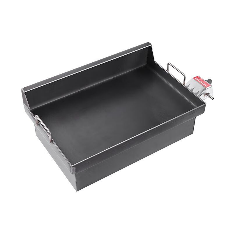 Triuside commercial iron plate fried rice stall snack special equipment grilled cold noodles egg cake filling thickened rectangular gas grill pan fried rice front opening 70*50*8MM thick without stove