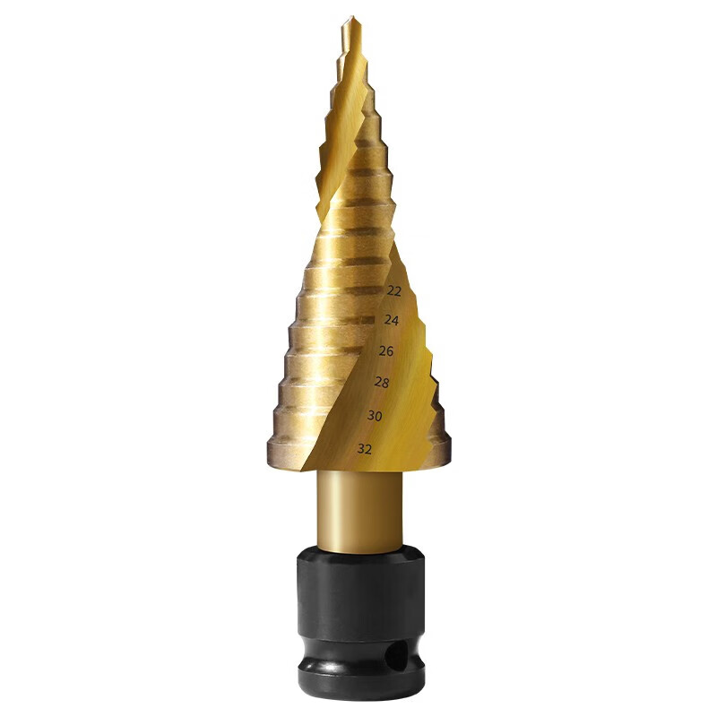 Yanran electric wrench multifunctional step pagoda drill bit hole opener for drilling 15 steps spiral 4-32mm (HSS4241)