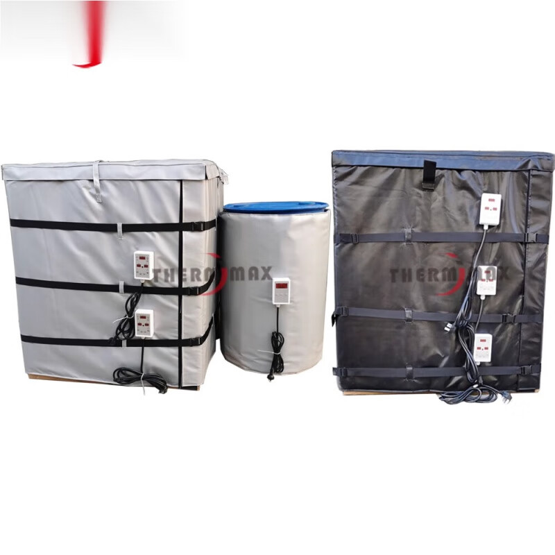 YHGFEE oil barrel heating blanket, industrial electric heating blanket, gas tank heating belt, ton barrel heating package heating sleeve spot direct sale ton barrel full package with lid and digital display temperature control 4400