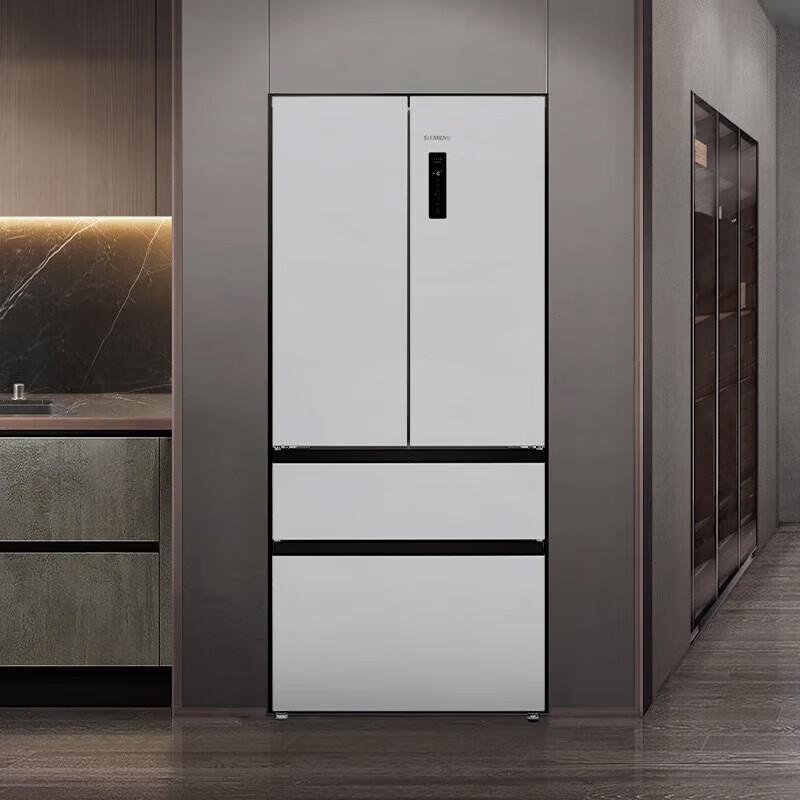 SIEMENS Unbounded 501-liter French-style multi-door refrigerator with first-level energy efficiency, air-cooled and frost-free bottom heat dissipation, dual systems and dual circulation without odor, antibacterial and variable temperature storage, Haohan Silver KF88E1761C