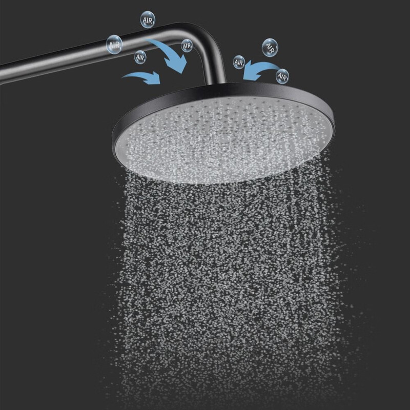 Gold Medal Bathroom GOLD All Copper Gun Gray Shower Ceramic Valve Shower with Spray Gun KA (Installation Not Included) KA05803 Elegant Black KA05803