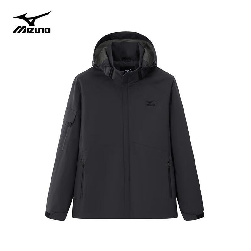 Mizuno (MIZUNO) outdoor casual jacket men's woven windproof and waterproof hooded jacket