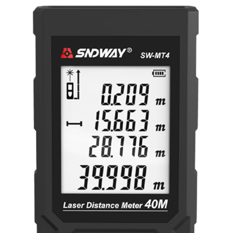 SNDWAY laser distance meter measuring instrument infrared electronic ruler laser ruler room measuring instrument indoor household 40 meters SW-MT4