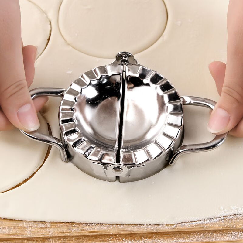 Yonghuan pressure dumpling wrapper machine mold dumpling making artifact fully automatic home new manual special tool for making dumplings 304 stainless steel medium size 8.5cm for wrapping larger dumpling wrappers