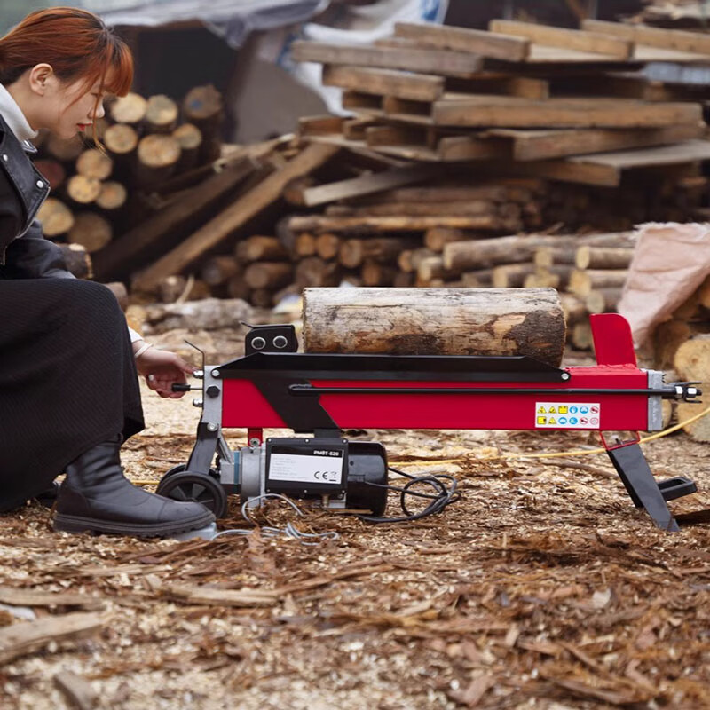 Kaimei Electric Firewood Splitting Machine Hydraulic Wood Splitting Machine Fully Automatic Firewood Splitting Rural Firewood Household Small Electric Firewood Splitting Machine 8 Ton Cross + Pedal 55 Stroke 220v