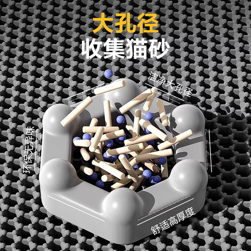 Cute star pet cat litter box mat extra large anti-bringing out double-layer sand control mat anti-slip sand filter mat wear-resistant and scratch-resistant cat supplies