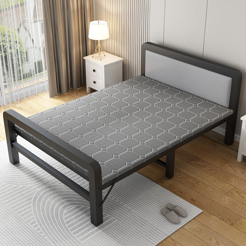 Zhuobo folding bed single bed home nap bed lunch break bed hard bed simple bed XC03 bold 1.9*1 meters