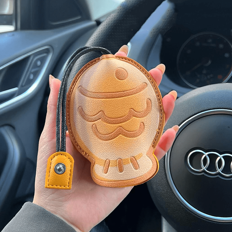 Shijanu Avocado Pull Key Bag 2025 New Style Suitable for Volkswagen Audi Benz Avocado embossed three-dimensional process (10.5*8.6cm)_