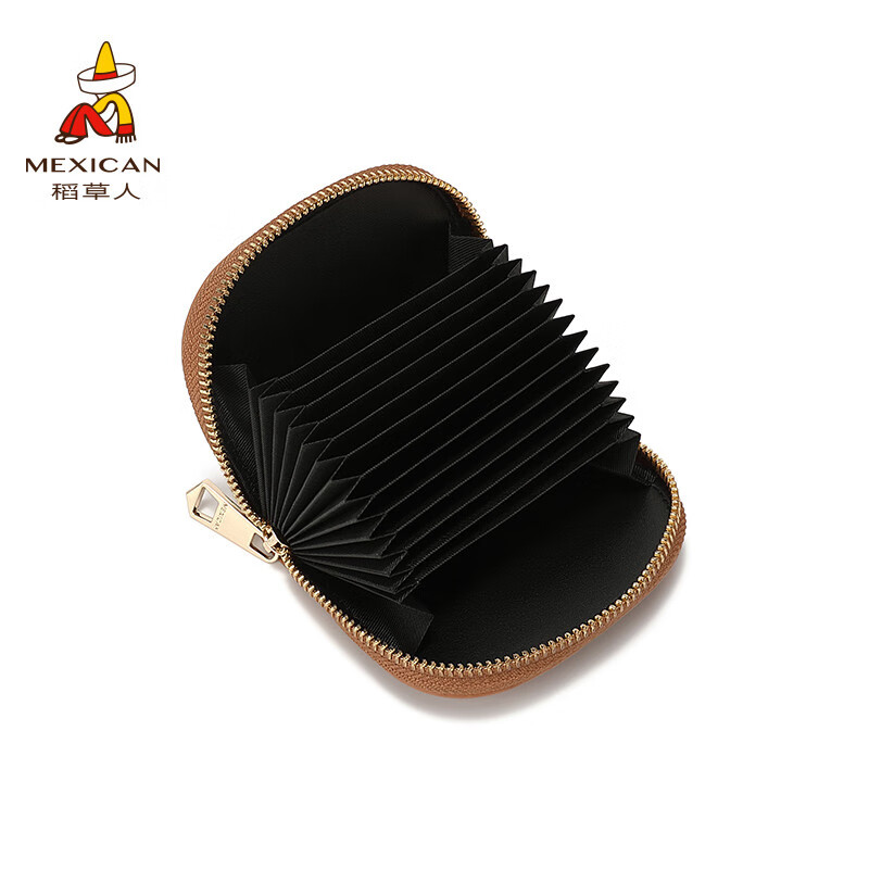 Scarecrow wallet women's new wallet niche cowhide wallet cute coin purse genuine leather simple and exquisite card holder brown-A style