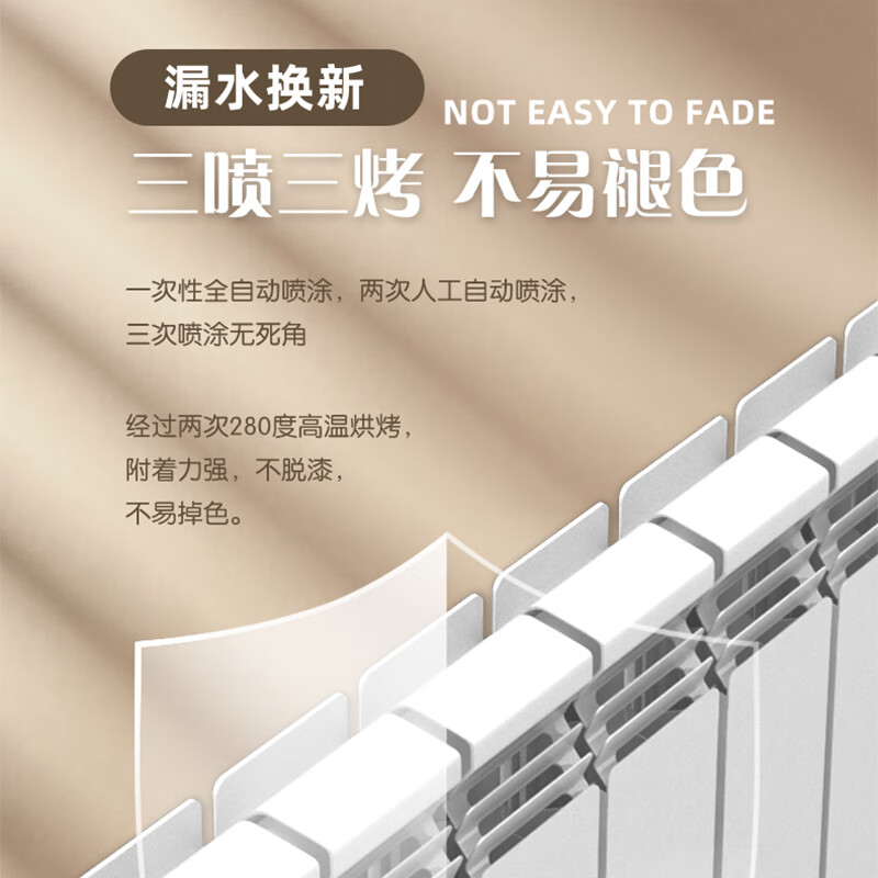 Scale heating radiator, household water heating, floor heating radiator, self-heating, centralized cooling, copper-aluminum composite wall-mounted vertical radiator, single column price, size can be customized, three columns starting from 400mm