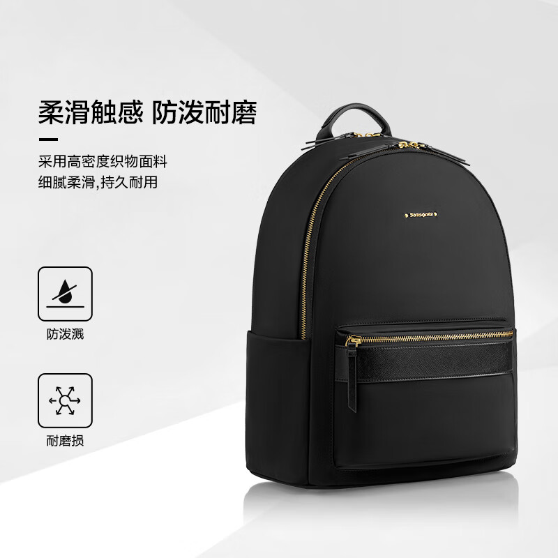 Samsonite Backpack 13-inch Computer Bag Women's Backpack College Student Bag Simple Fashion Travel Bag New Year's Gift